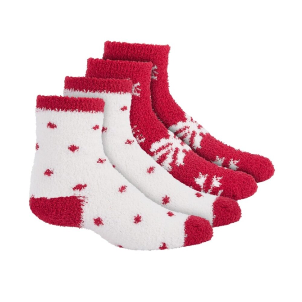 NWT Charter Club Women's 2-Pk. Fuzzy Butter Socks, Snowflakes F